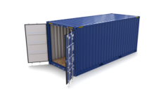 20ft Shipping Container Blue 3D Model