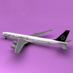 A340-600 Star Alliance 3D Model