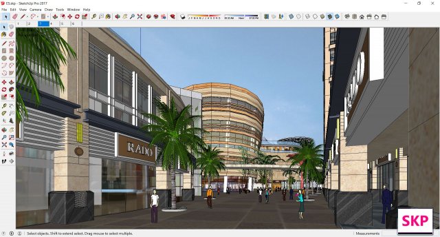 Sketchup Shopping mall E5 3D Model