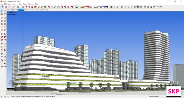 Sketchup shopping mall L2 3D Model