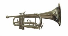 Bass trumpet instrument 3D Model