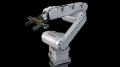 Industrial Robot Arm 3D Model