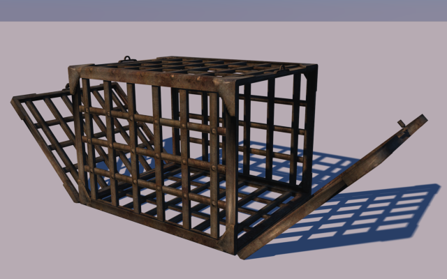 Metal cage long double 3D Model