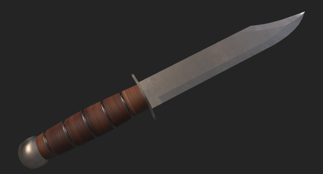 Combat – Hunting Knife Model 3D Model