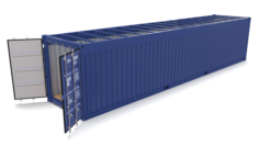 40ft Shipping Container Open Top no Cover 3D Model