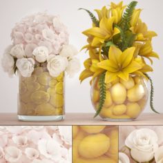 Decorative bouquet of flowers 3D Model