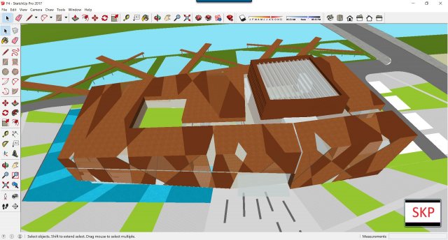 Sketchup Cultural center F4 3D Model