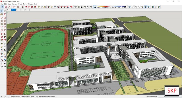 Sketchup College building B4 3D Model