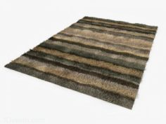 Color Strip Fluffy Carpet 3D Model
