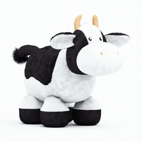 Stuffed cow toy 3D Model