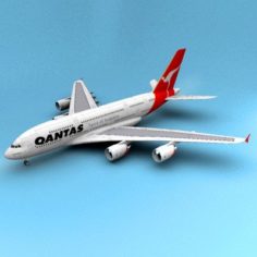 A-380 Qantas 3D Model