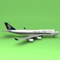 Boeing 747 Singapore 3D Model