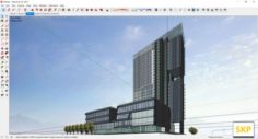 Sketchup Commercial and office complex M8 3D Model