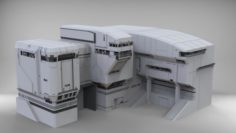 Halo sci-fi architecture 3D Model