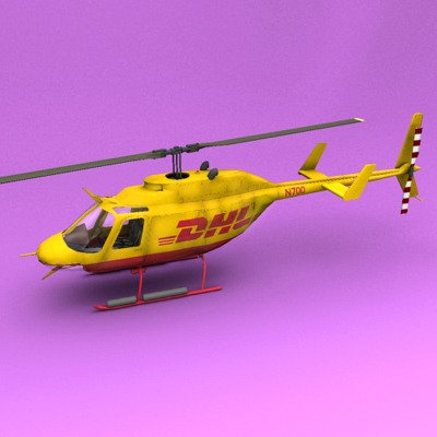 Bell 206 DHL 3D Model