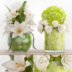 Decorative bouquet of flowers 3D Model