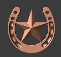 Horseshoe with star 3D Model