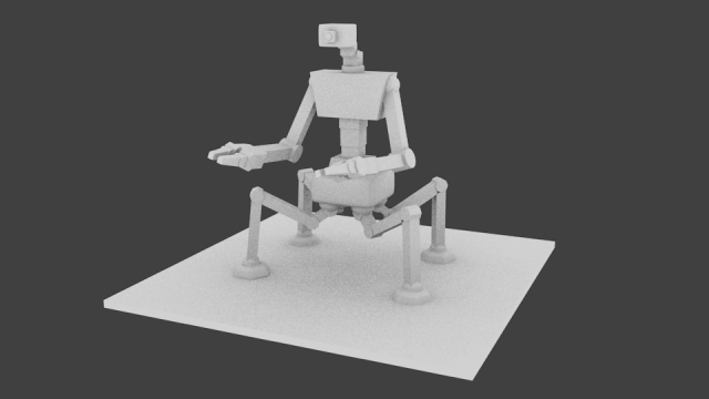 Robot first prototype Free 3D Model