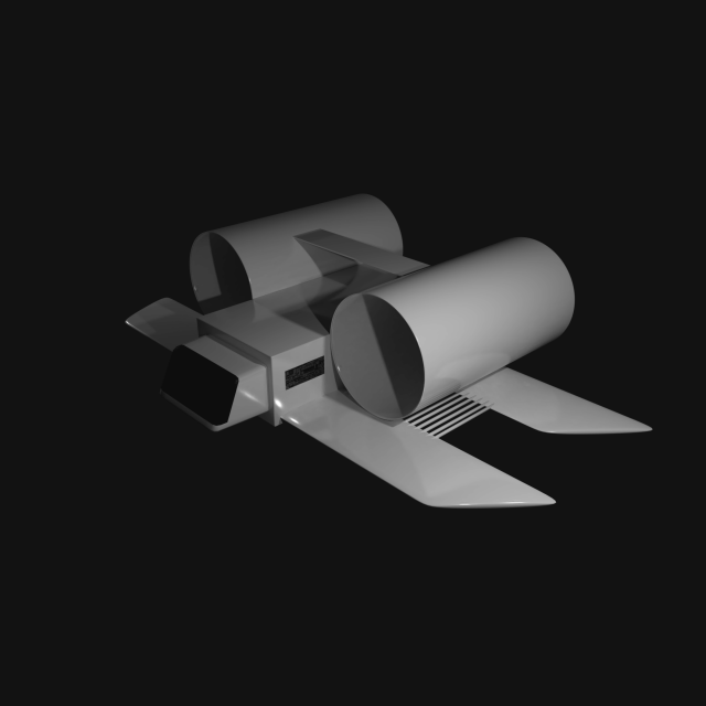 Cartoon Fantasy Spaceship 3D Model