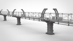 Sci-fi bridge 3D Model