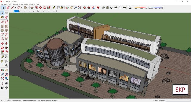 Sketchup shopping mall C6 3D Model