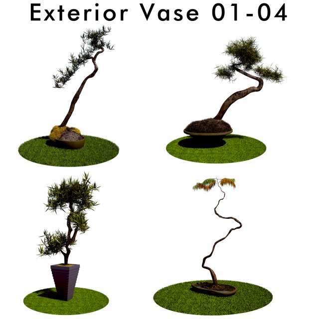 Exterior Vase Collection 01-04 3D Model