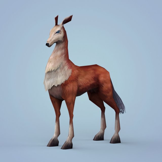Fantasy Beautiful Deer 3D Model