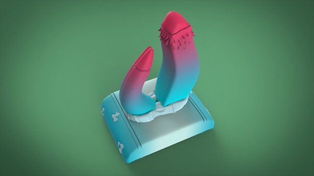 Snake King Roleplay Sex Toy 3D Print 2 in 1 Horny Royal Dicks 3D Model