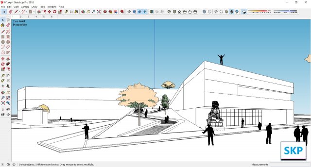 Sketchup Cultural center H1 3D Model