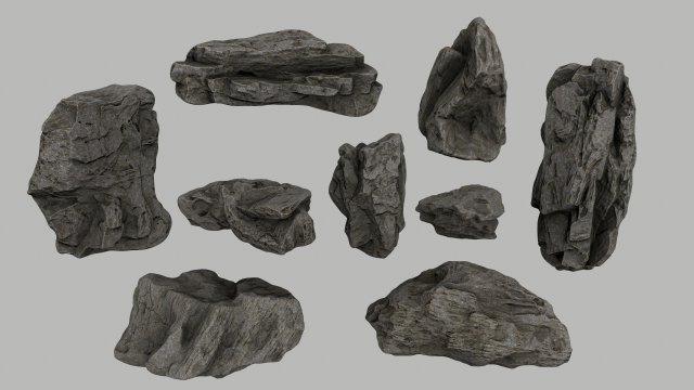 Cliff rocks 3D Model