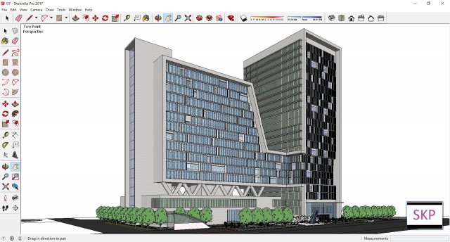 Sketchup hotel complex G7 3D Model