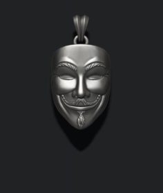 Vendetta anonymous pendant 3D Model
