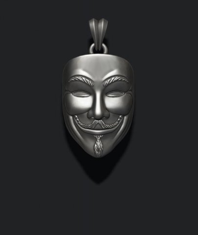 Vendetta anonymous pendant 3D Model