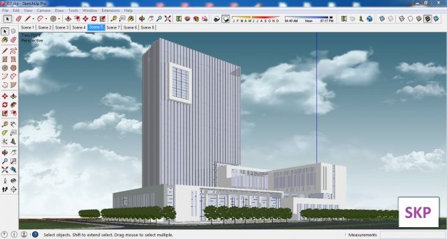 Sketchup office building G7 3D Model