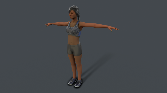 Fitness girl 3D Model