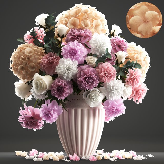 Bouquet of spring flowers 3D Model