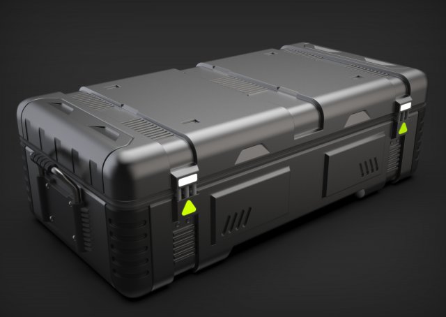Sci-fi Crate HP 3D Model