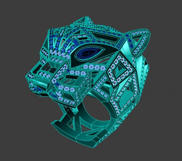 Panther cartier ring 3D Model