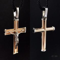 Christian gold cross 3D Model