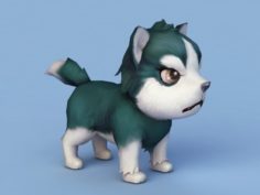 Low poly Angry cute dog Cartoon – A38 3D Model