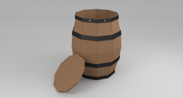 Barrel Prop Lowpoly 3D Model