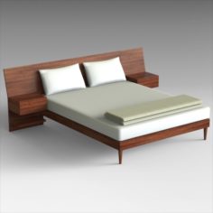 William Platform Bed 3D Model