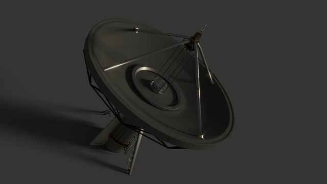 Large Satellite Dish Free 3D Model