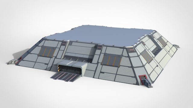 Sci-fi hangar 3D Model