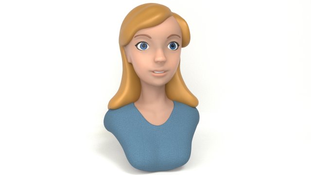 Zgirl Bust 3D Model