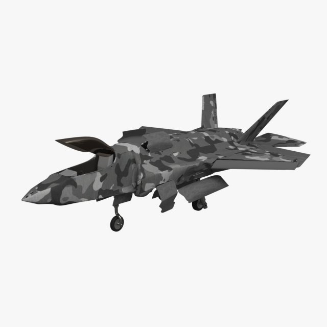 Game Model F35B War Fly 3D Model