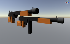 TOMMY GUN Low Poly WW 2 Weapon US 3D Model