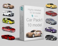 Cars Highly detailed Pack 1 —– 10 model 9 max 1 obj texture 3D Model