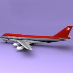 Boeing 747 NWA 3D Model