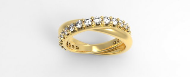 Wedding Diamond Ring 3D Model